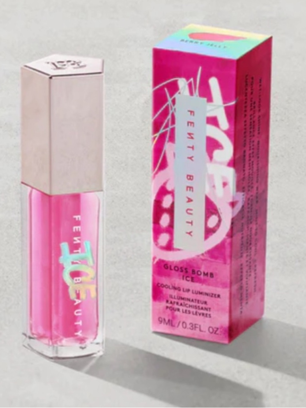 FENTY BEAUTY LIMITED-EDITION GLOSS BOMB ICE COOLING LIP LUMINIZER;—BERRY JELLY